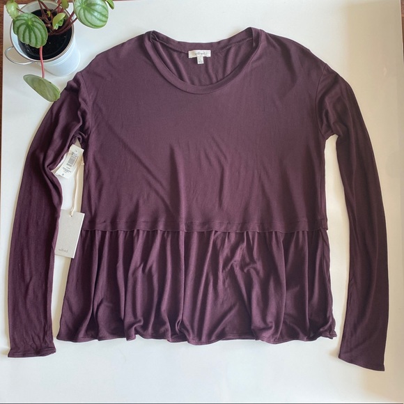 BNWT Aritzia Wilfred Descartes Long Sleeve Shirt Top in Hush - Picture 2 of 9
